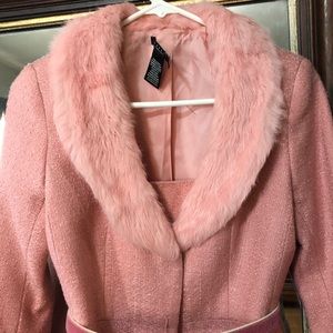 Lady’s dress suit  real rabbit fur no stains